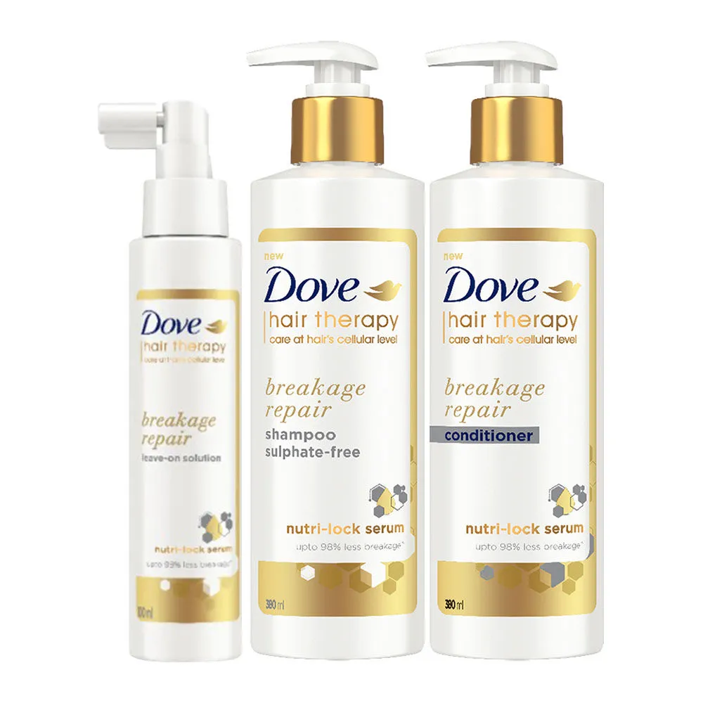 Dove Hair Therapy Breakage Repair Complete Haircare Combo With Nutri-lock Serum