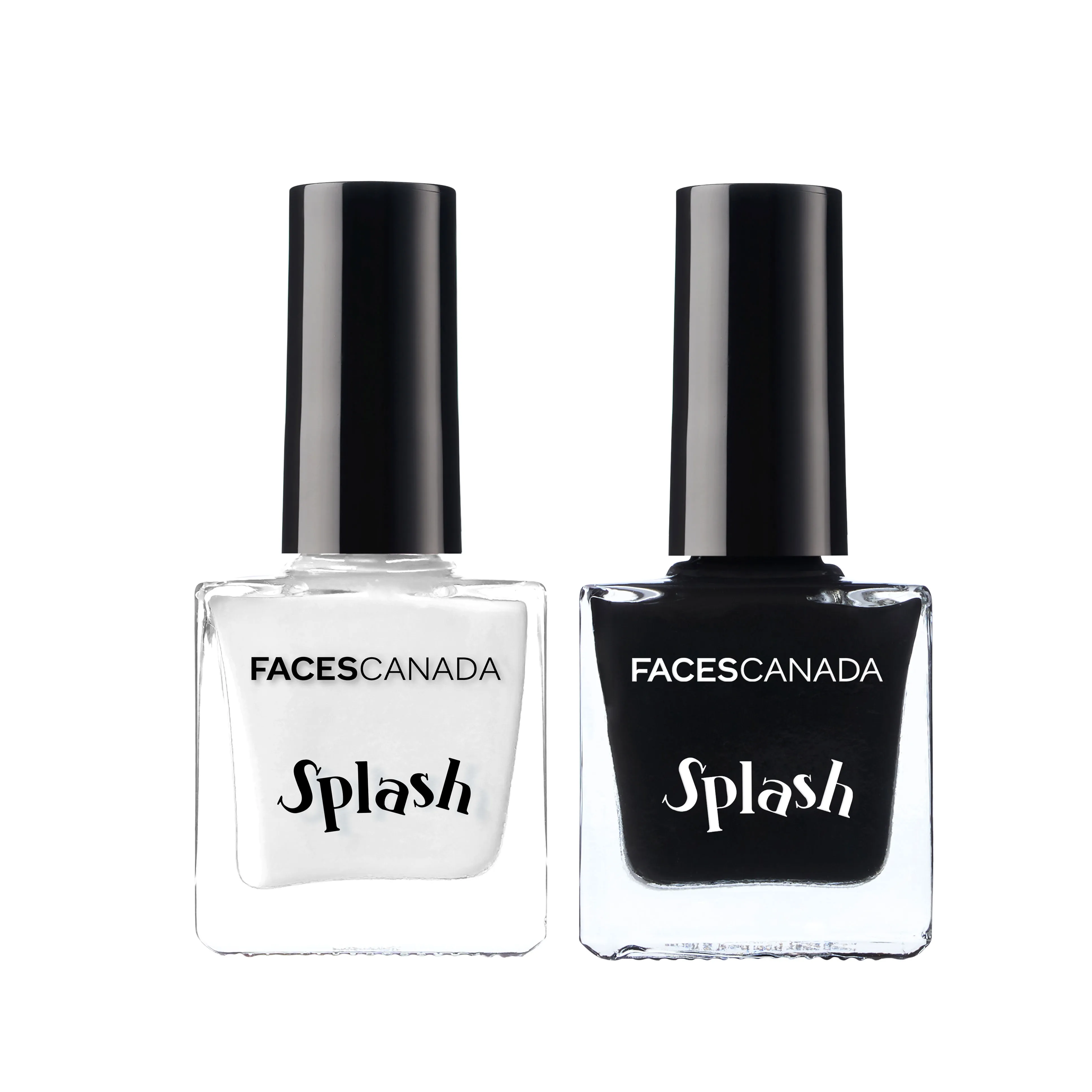 Faces Canada Splash Nail Enamel White O White & Black Beauty