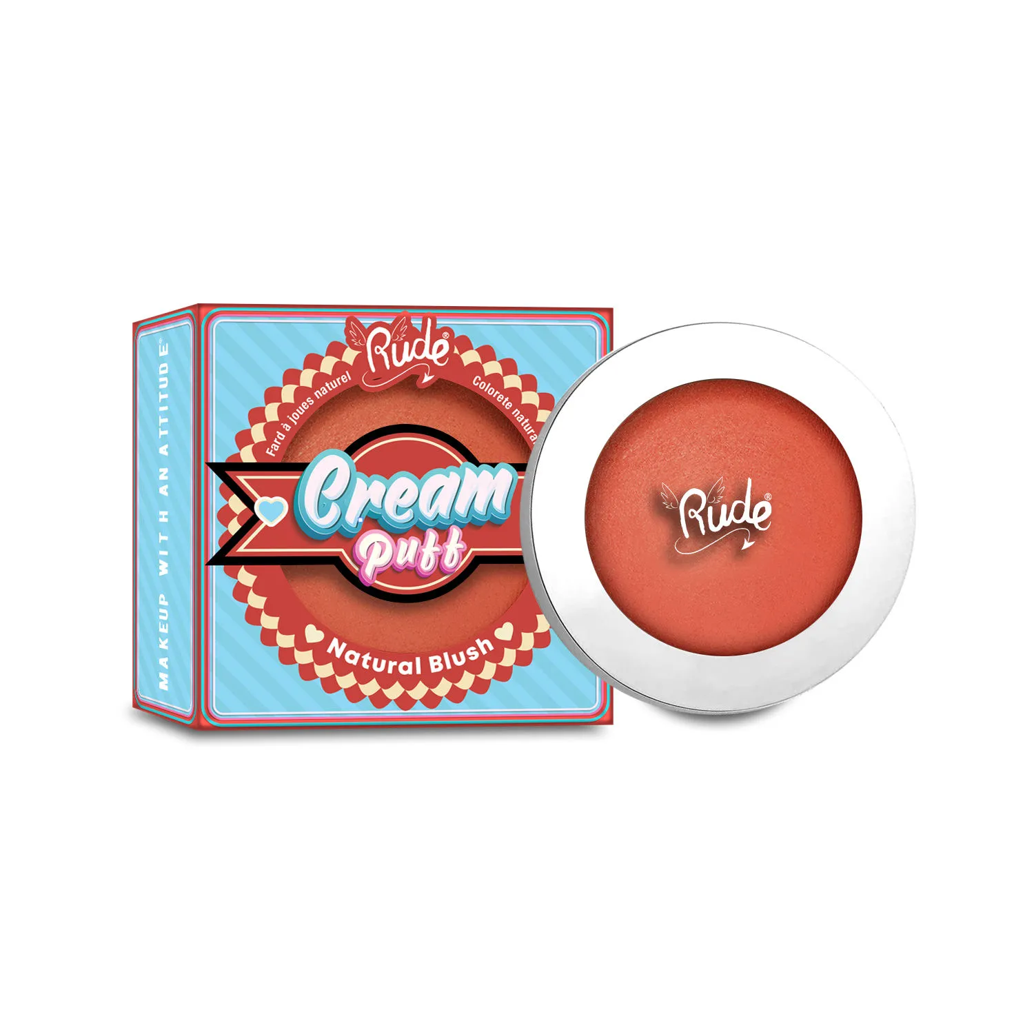 Rude Cosmetics Cream Puff Natural Blush - Fruit Tart