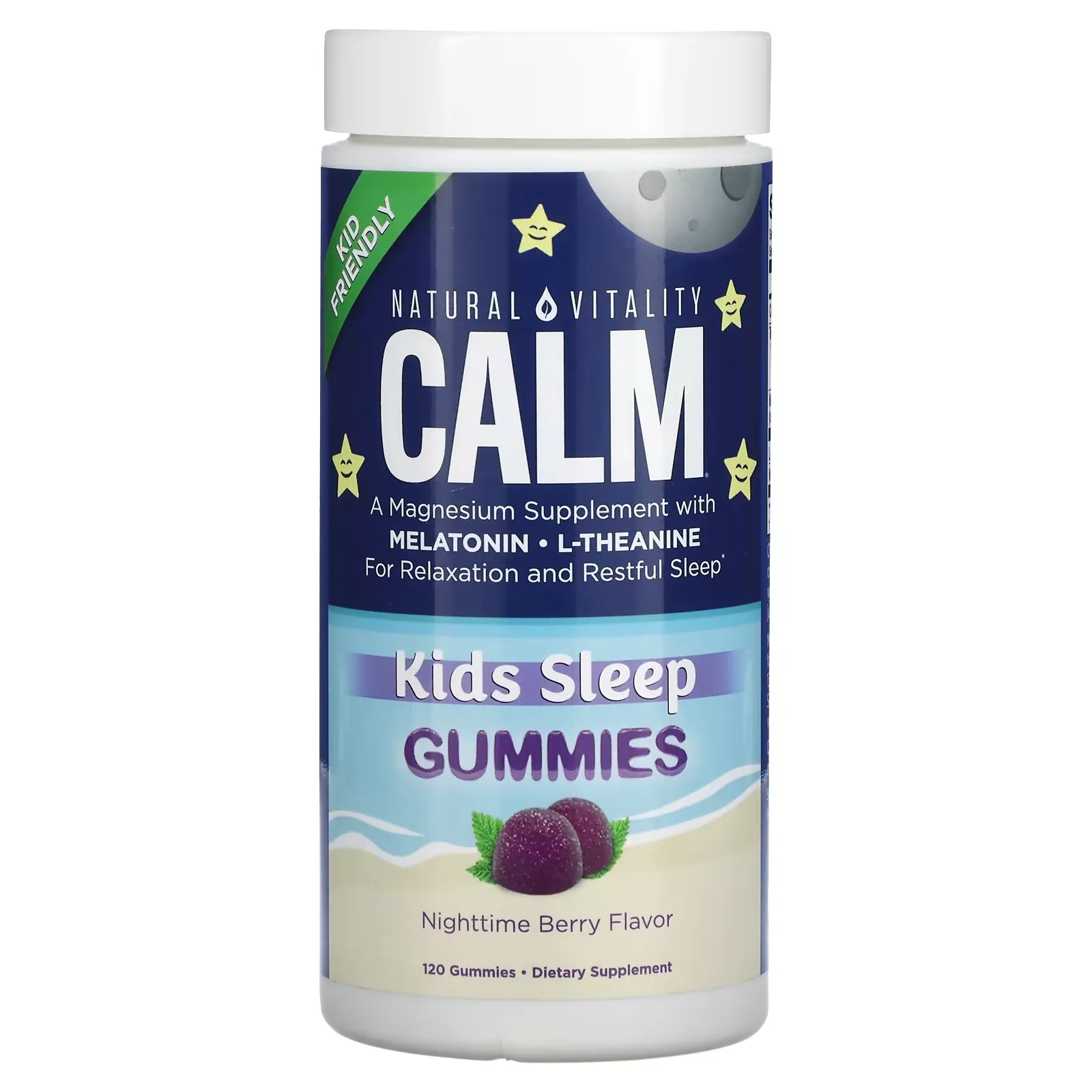 CALM, Kids Sleep Gummies, Nighttime Berry, 120 Gummies