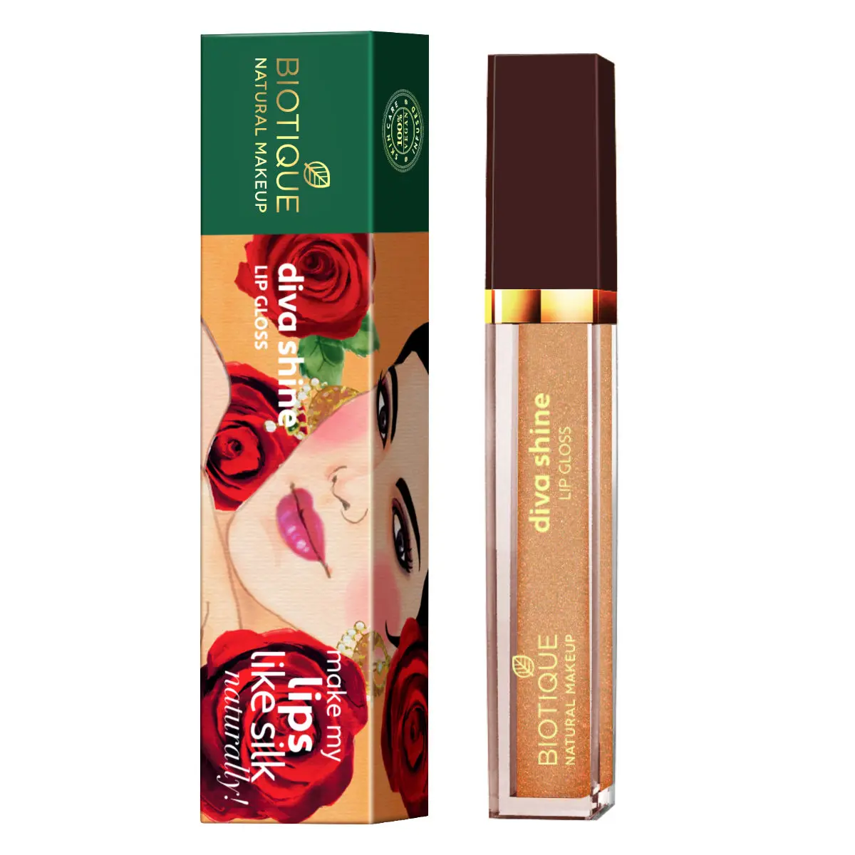 Biotique Natural Makeup Diva Shine Lip Gloss (Pot Of Gold)(3 ml)