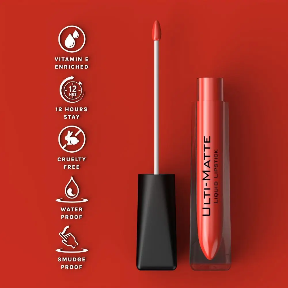 Bella Voste I ULTI-MATTE LIQUID LIPSTICK I Cruelty Free I No Bleeding or Feathering I Water Proof & Smudge Proof I Enriched with Vitamin E I Lasts Up to 12 hours I Moisturising with Velvet Matt Finish I CANDY GLOW (15)