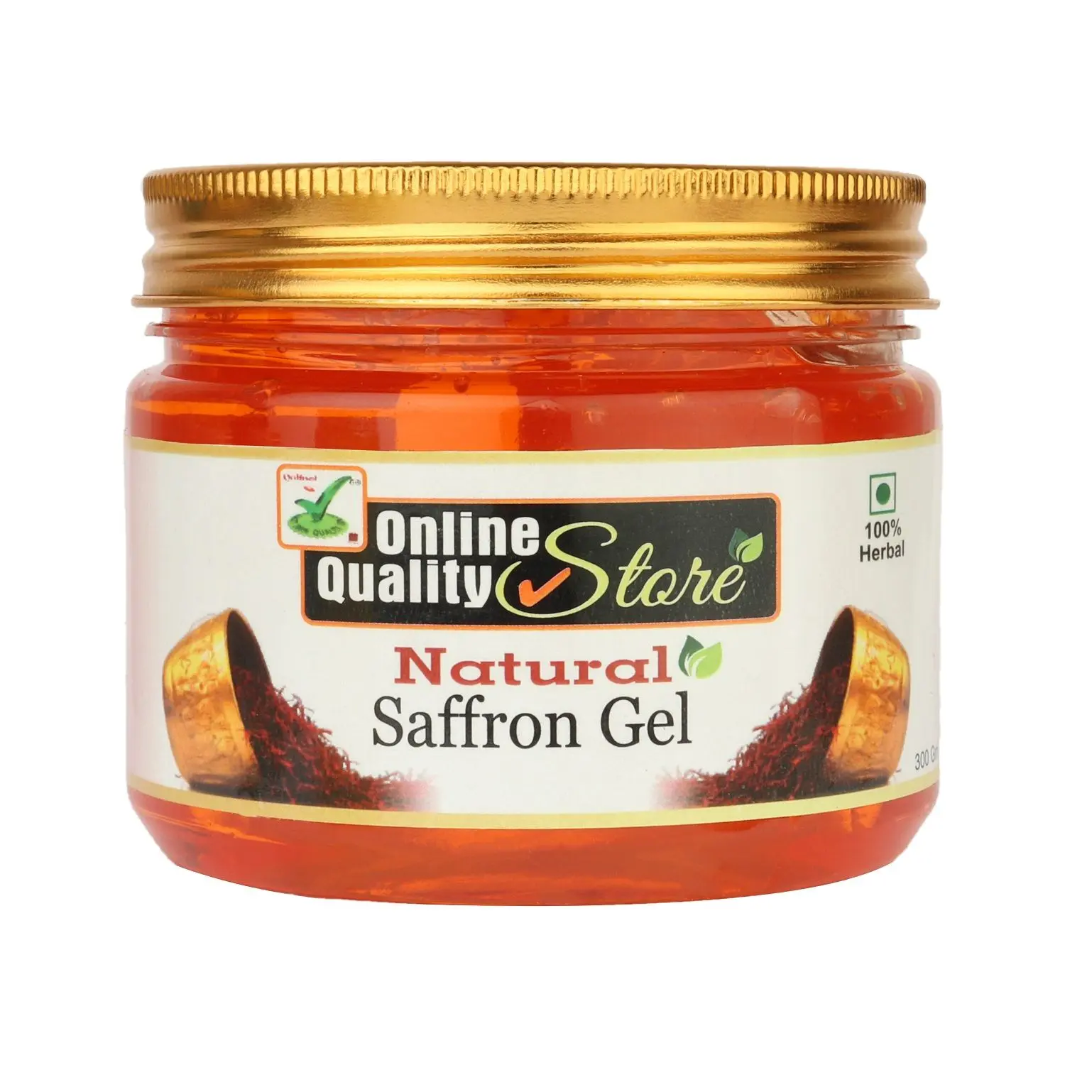 Online Quality Store Saffron Gel - 300 g |Online Quality Store Aloe Vera saffron Gel | Saffron for Glowing skin,Natural & Sulphate Free |Saffron Nourishing Face Cream - 300g{Saffron_gel300}