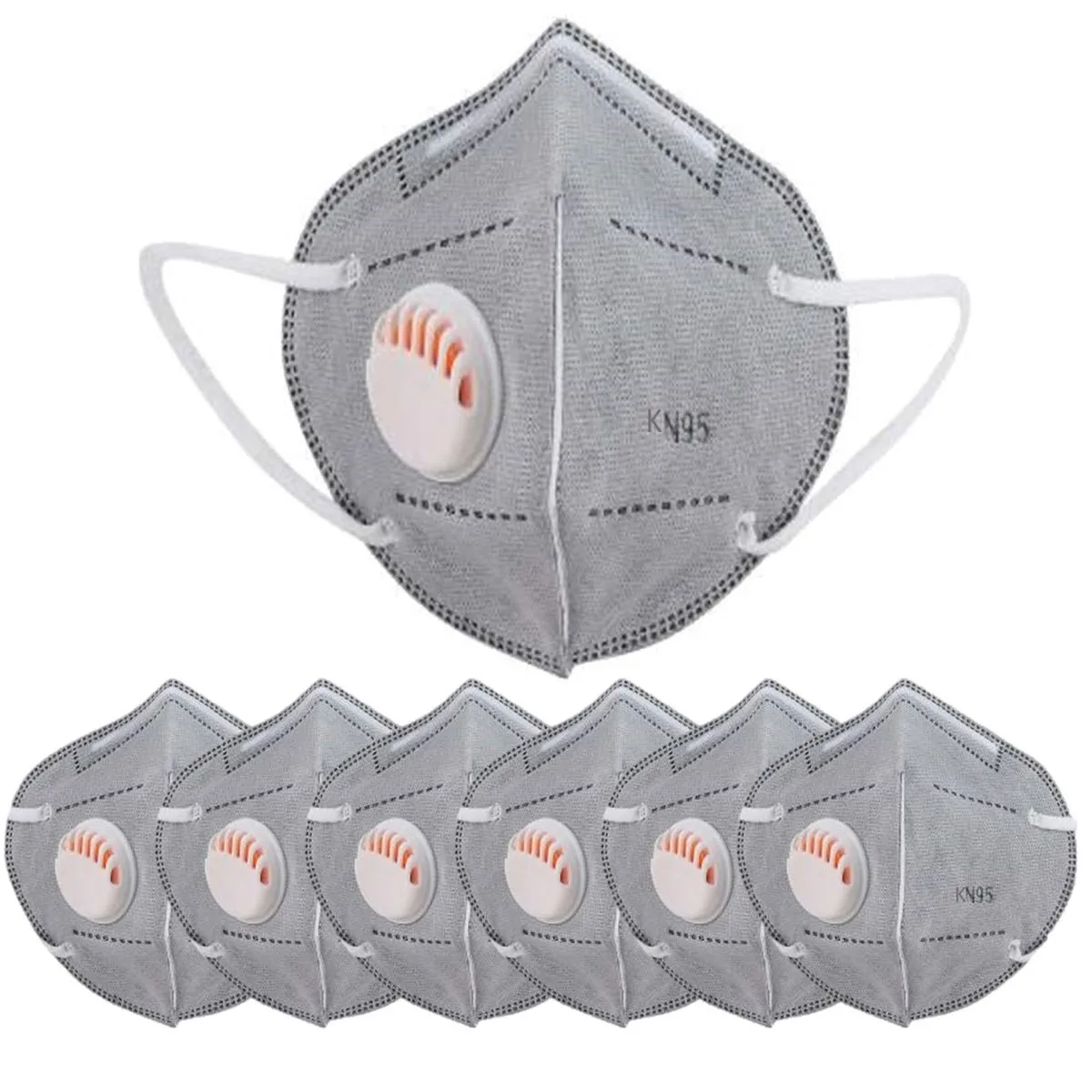 Fabula Pack of 6 Anti-Pollution Reusable 5 Layer Mask - Grey