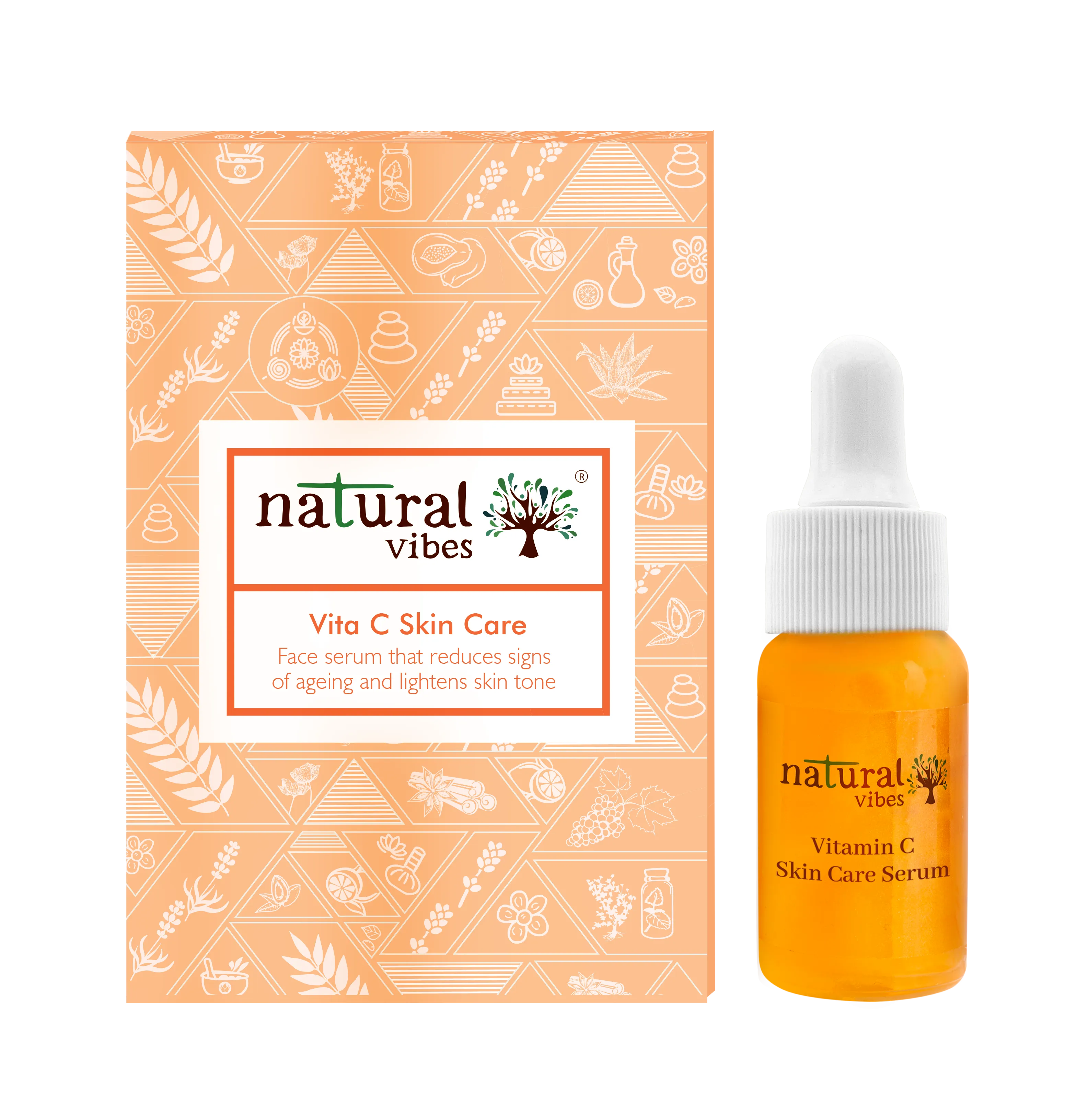 Natural Vibes Ayurvedic Vitamin C Skin Care Serum Reduces Signs Of Ageing And Lightens Skin Tone