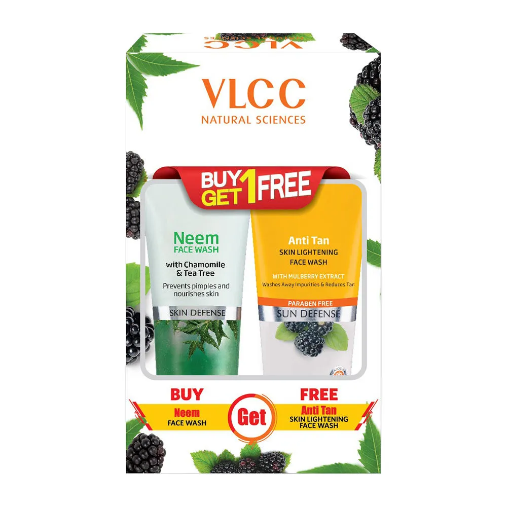 VLCC Neem & Anti Tan Skin Lightening Face Wash Buy1 Get1 Free