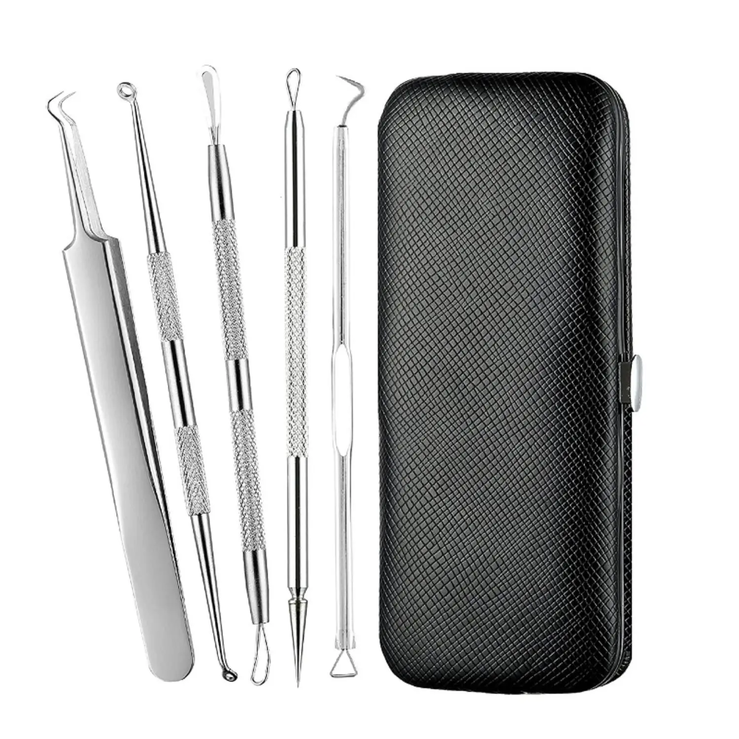 Bronson Professional Acne and Black Head Remover Tool Set with Storage Box 5 pcs