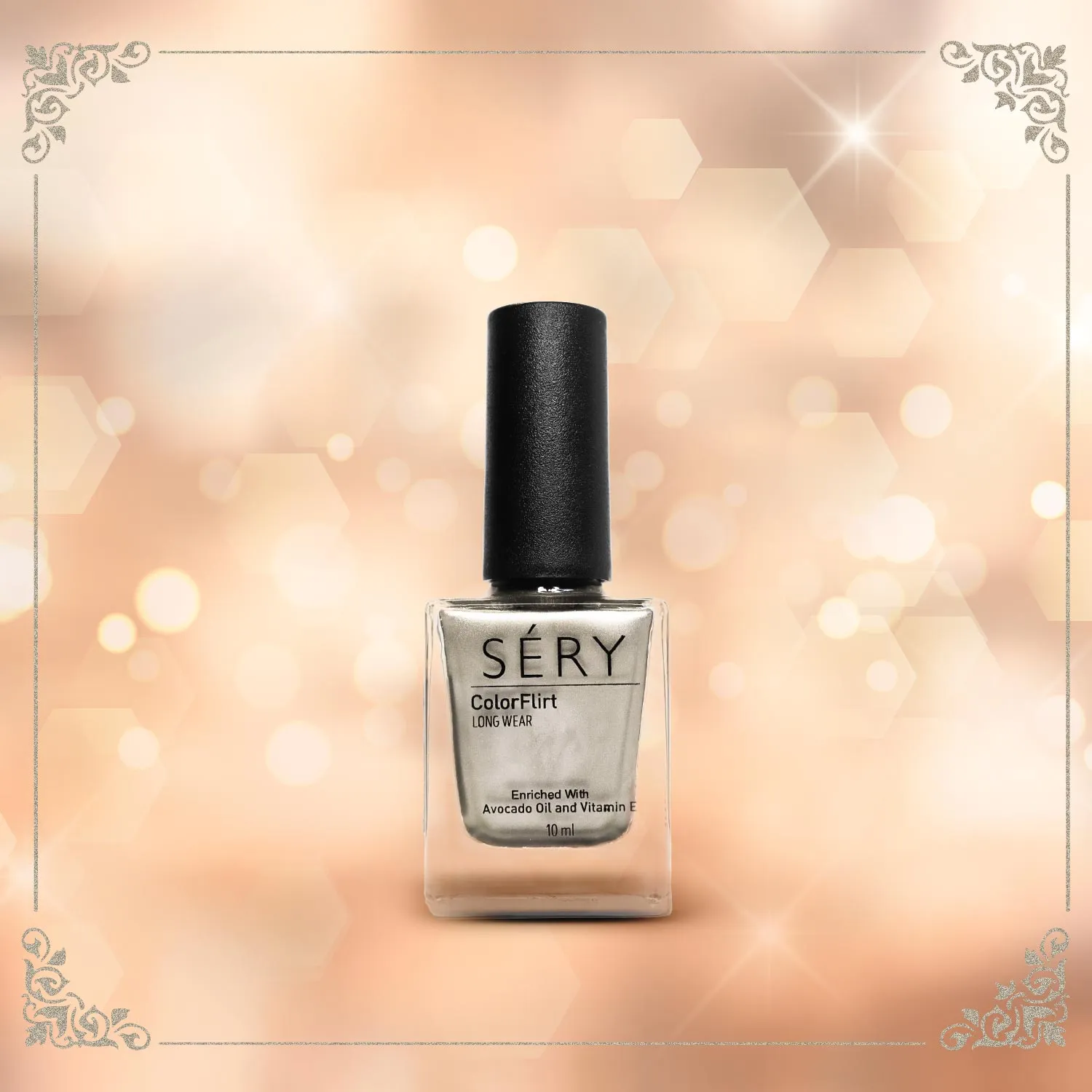 SERY Colorflirt Nail Polish Celebration Collection - Silver Pearl