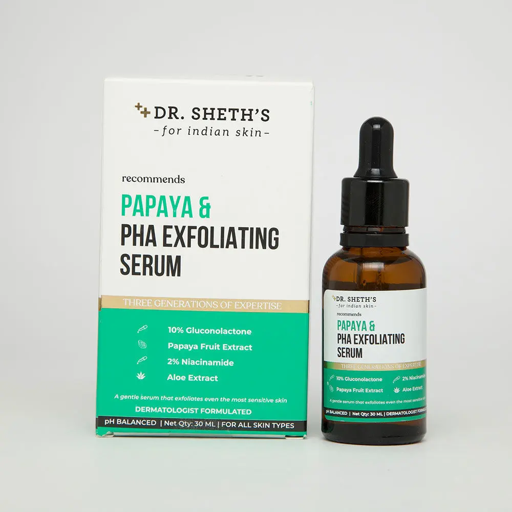 Dr. Sheth's Papaya & PHA Exfoliating Serum - 30ml