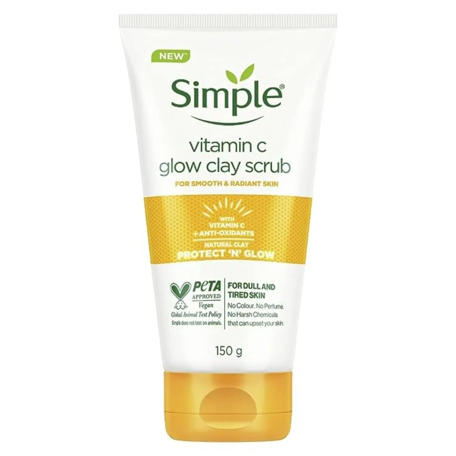 Simple Protect N Glow Vitamin C Glow Clay Scrub, 150g