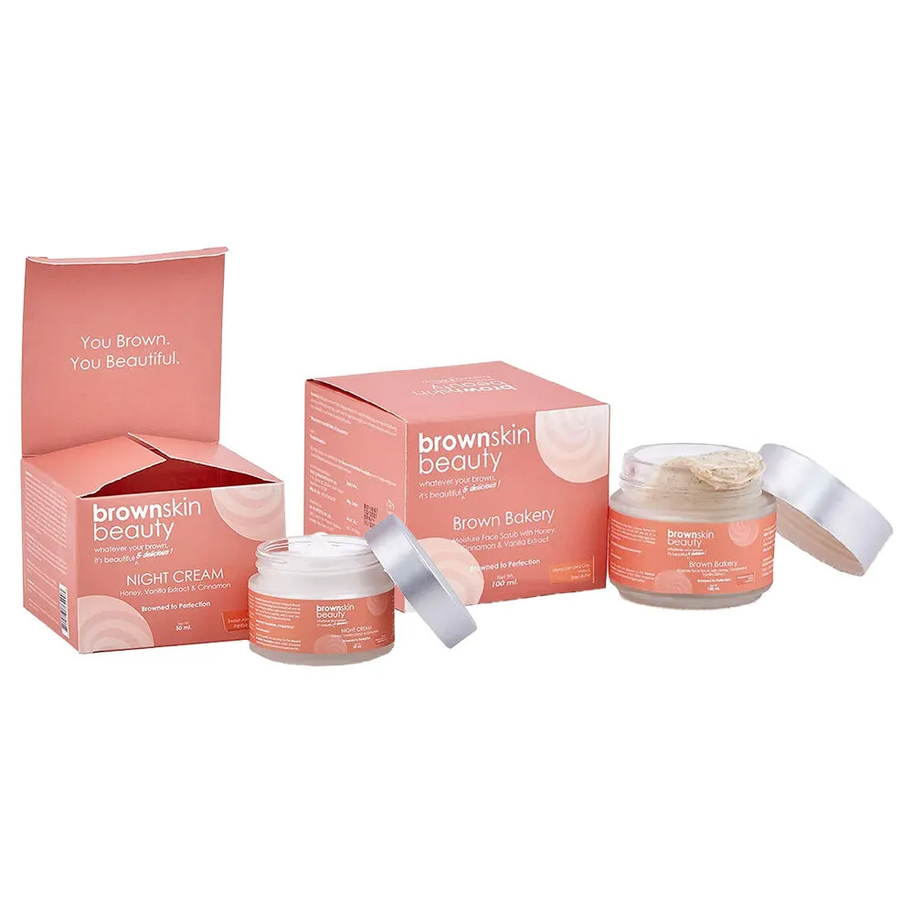 BrownSkin Beauty Bakery Night Cream & Face Scrub Combo