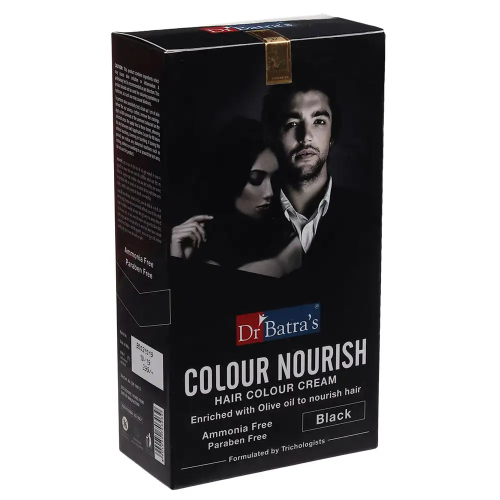 Dr Batra's Colour Nourish Hair Colour Cream,  60 ml  Black