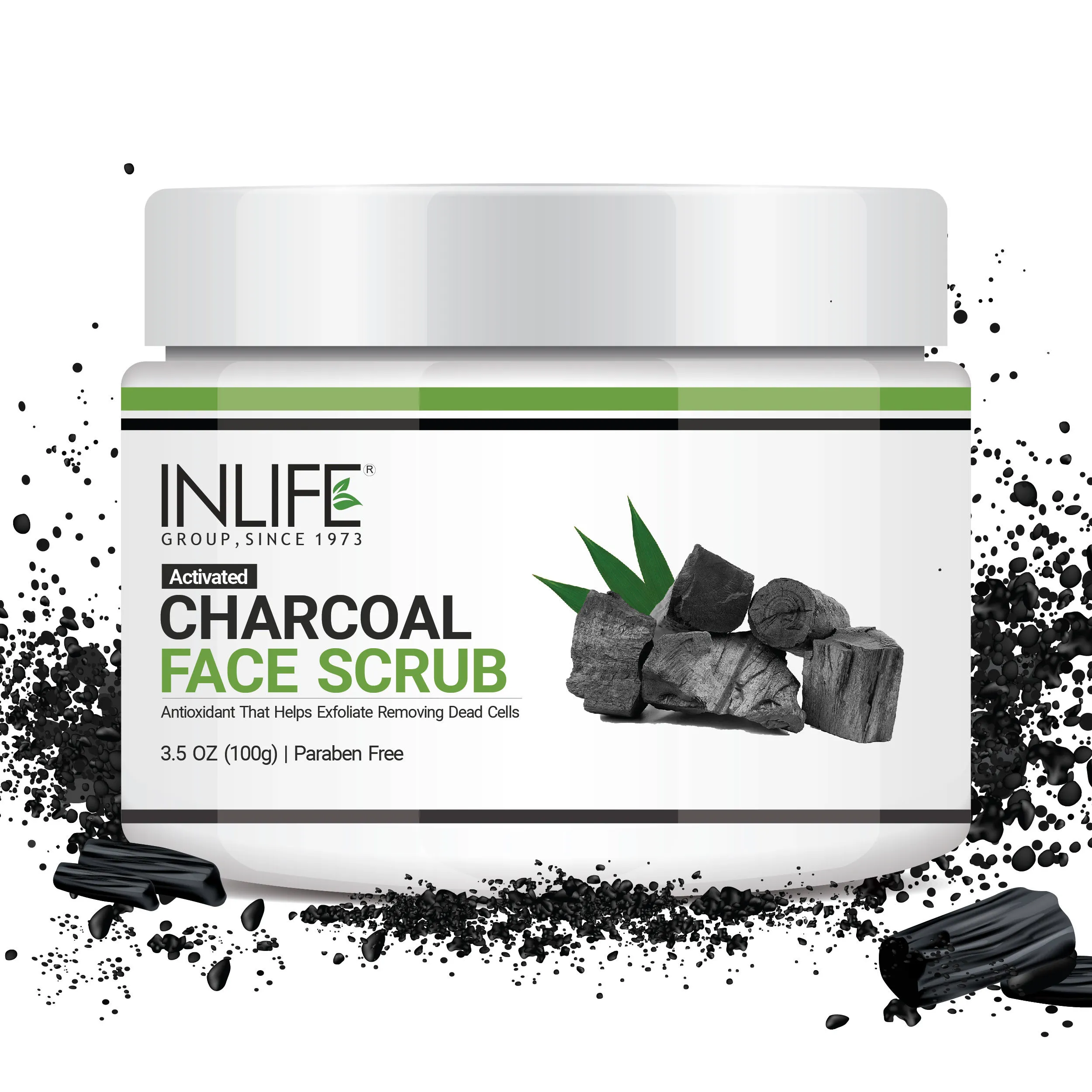 Inlife Activated Charcoal Face Scrub