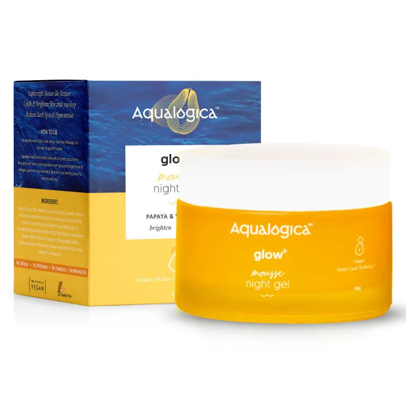 Aqualogica Glow+ Mousse Night Gel with Papaya & Vitamin C