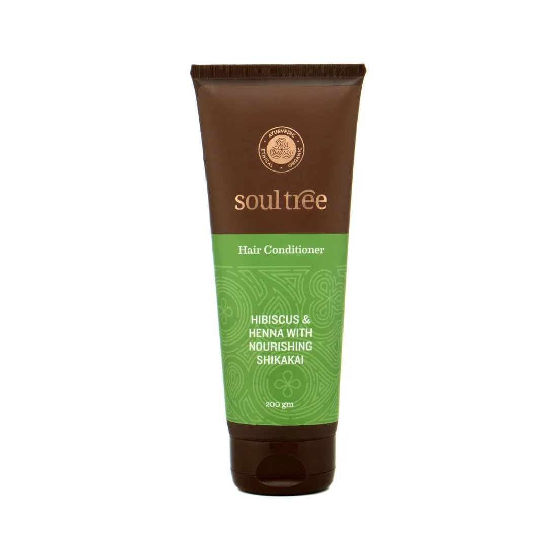 SoulTree Hibiscus Hair Conditioner with Henna & Nourishing Shikakai