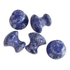 Getmecraft Handmade Natural Sodalite Mushroom Gua Sha Scraping Massage Tool