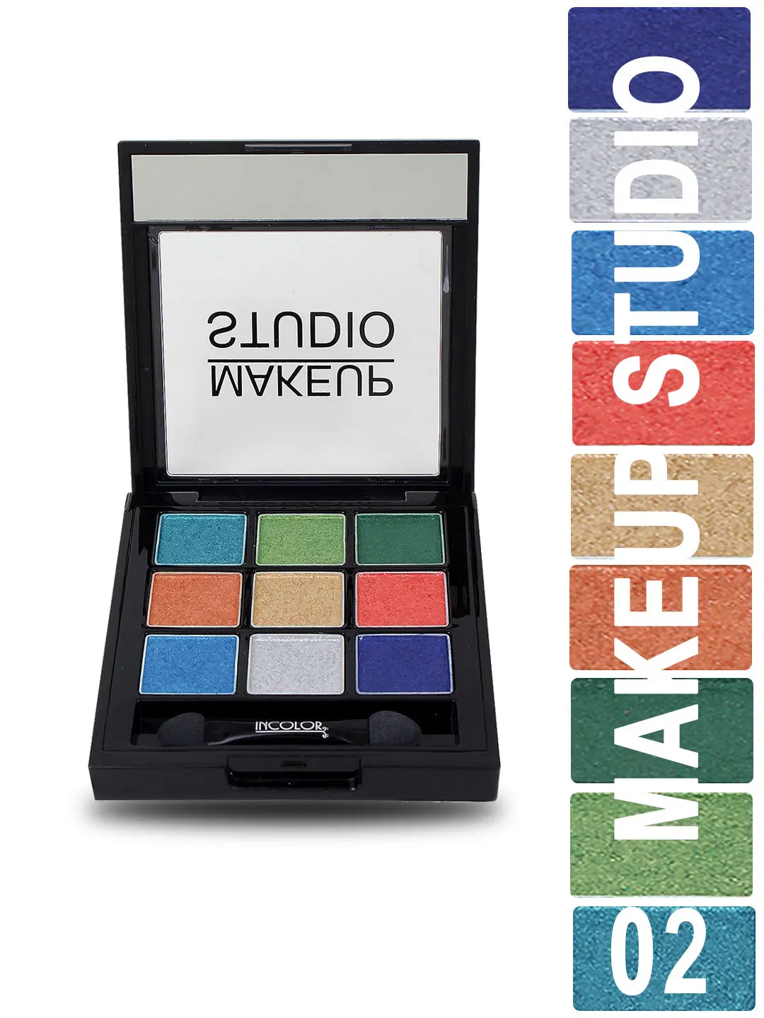 Incolor 9 In 1 Eyeshadow Makeuo Studio kit 02 18 Gms