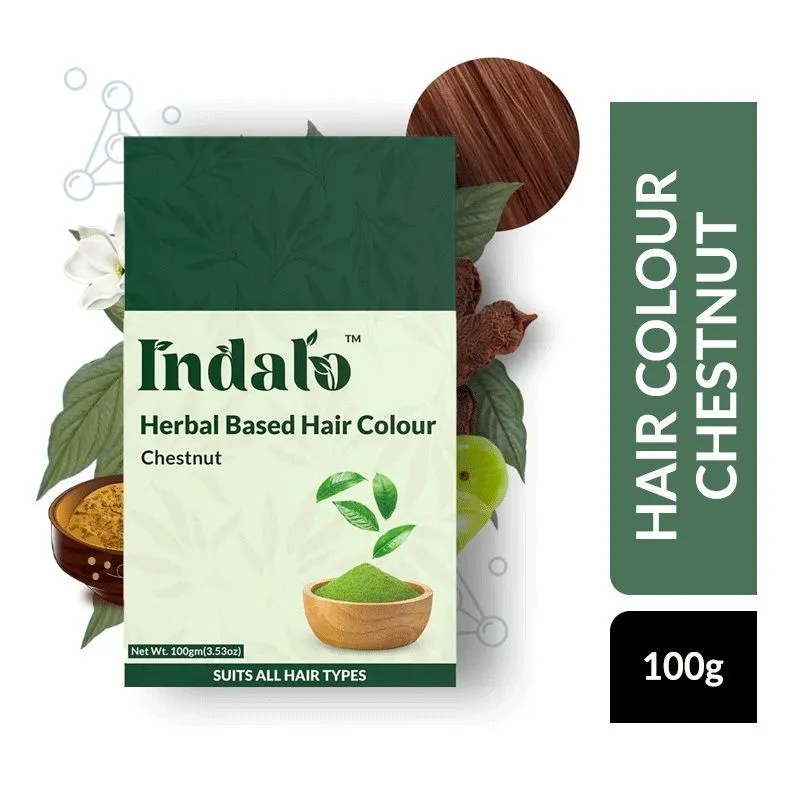 Indalo Herbal Based Amla & Baheda Hair Colour - Chestnut