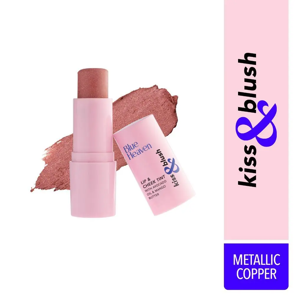 Blue Heaven Kiss & Blush Lip And Cheek Tint, Metallic Copper