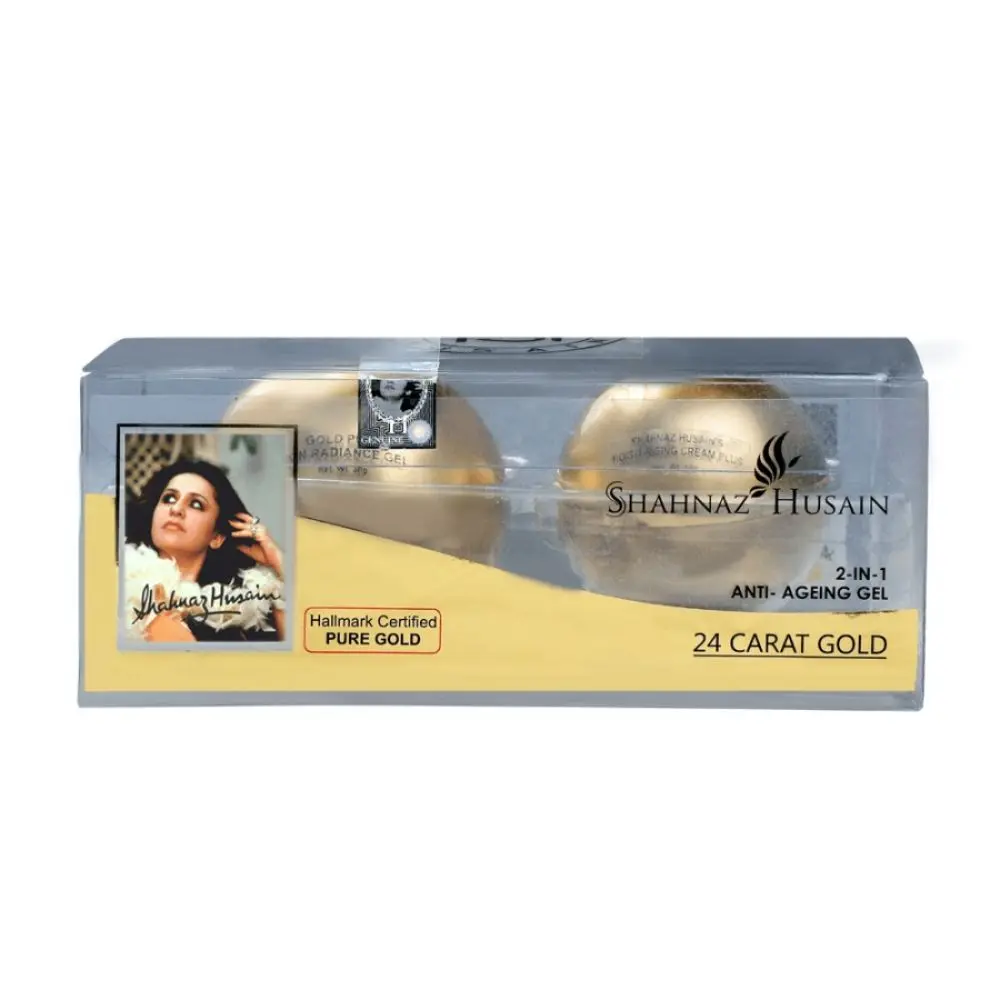 SHAHNAZ HUSAIN NATURE’S GOLD SKIN RADIANCE 2-IN-1 ANTI-AGEING GEL (ANTI-AGEING GEL 30gm, SHAHNAZ HUSAIN MOISTURISING CREAM 10gm)