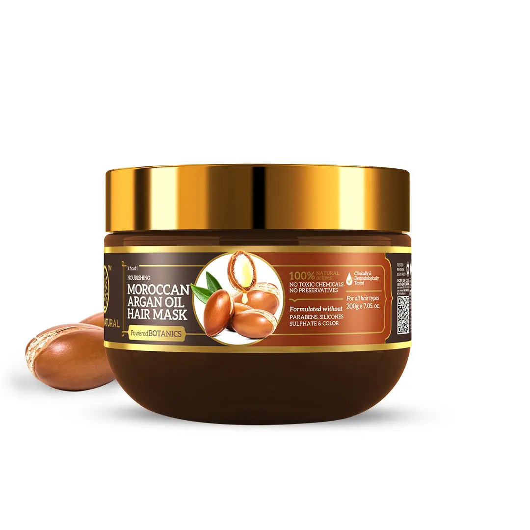 Khadi Natural Moroccan Argan Hair Mask| Regain Hair Strength - (200g)