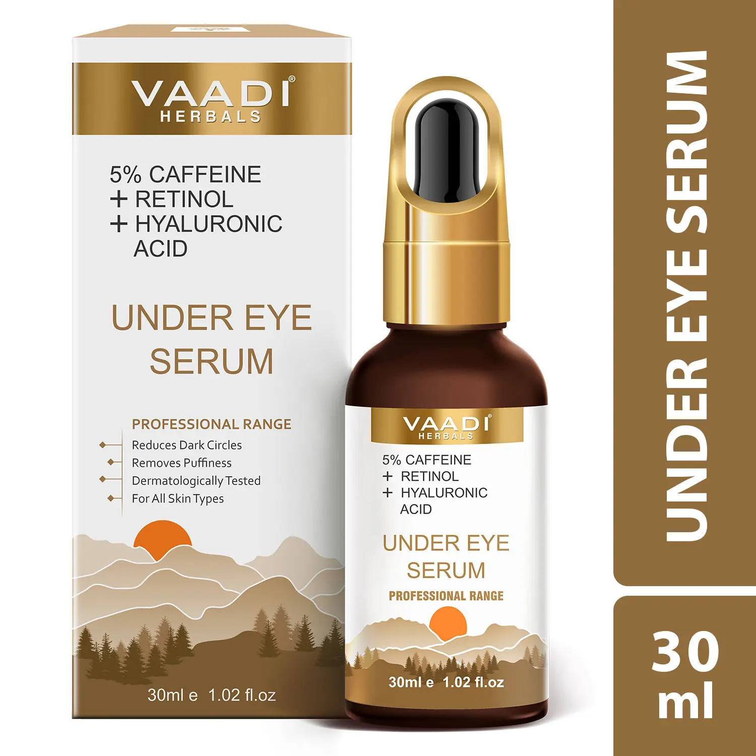 Vaadi Herbals Under Eye Serum With 5% Caffeine & Retinol & Hyaluronic Acid