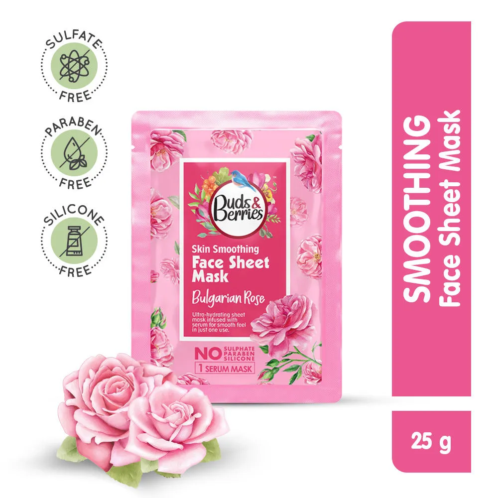 Buds & Berries Skin Smoothing Bulgarian Rose Sheet Mask