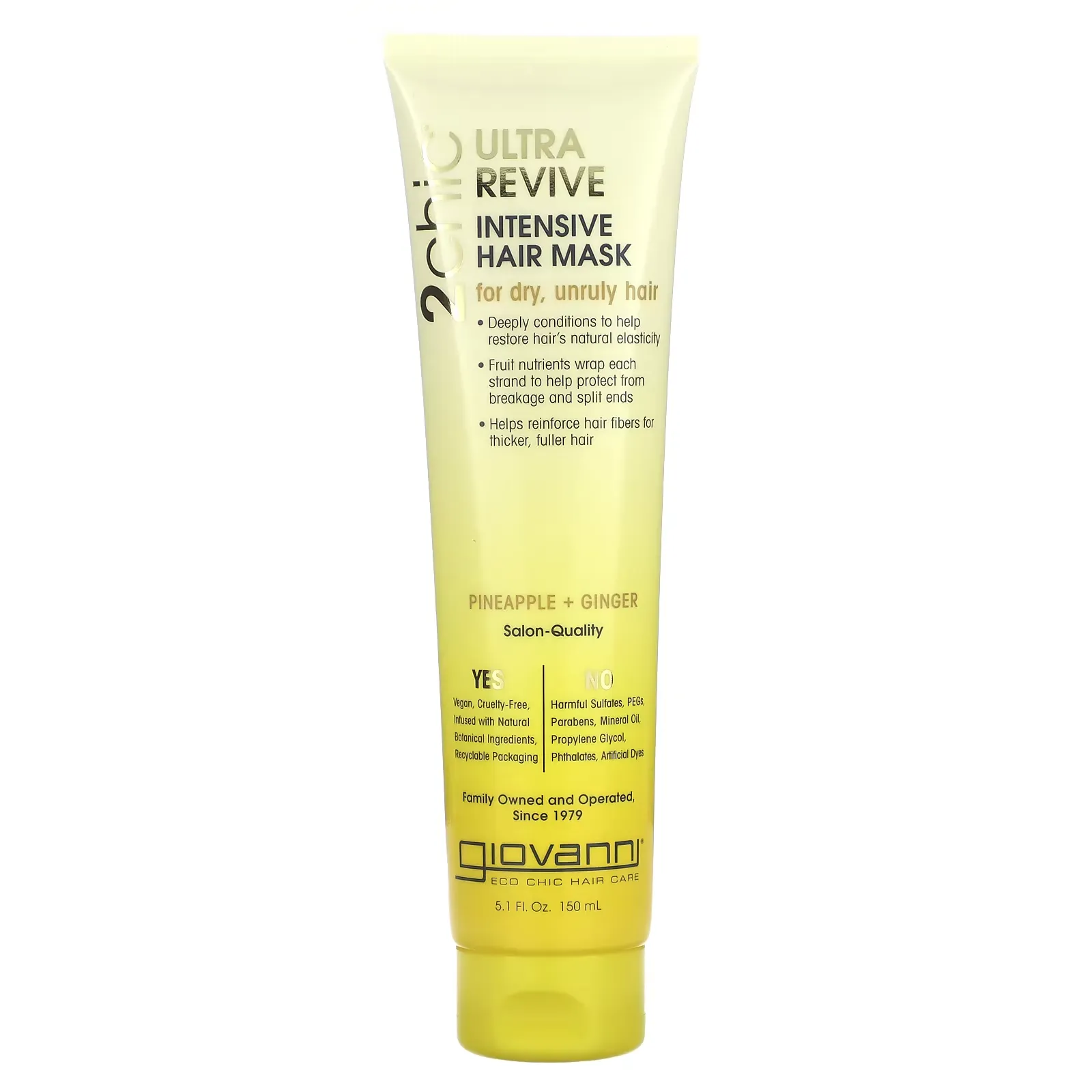 2chic, Ultra-Revive Intensive Hair Mask, Pineapple + Ginger, 5.1 fl oz (150 ml)