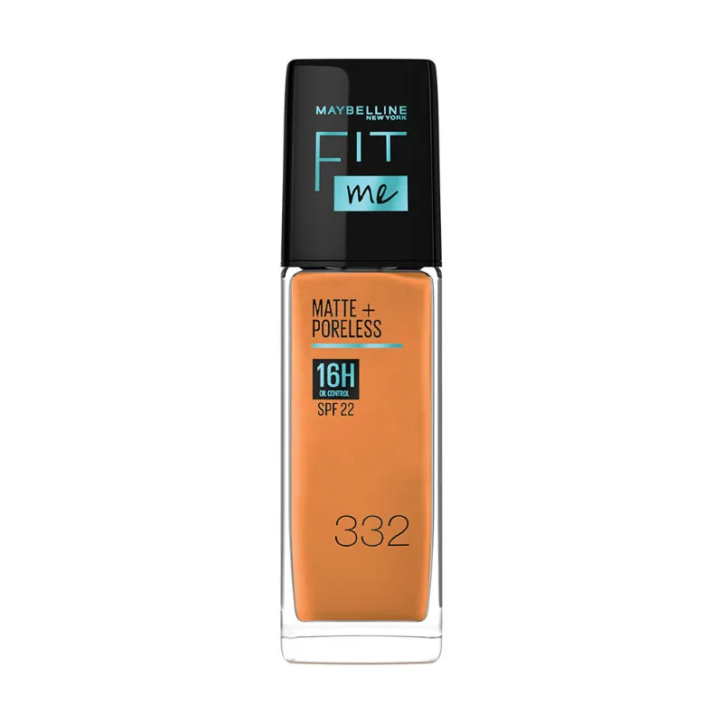 Maybelline New York Fit Me Matte+Poreless Liquid Foundation With Pump - 332 Golden Caramel