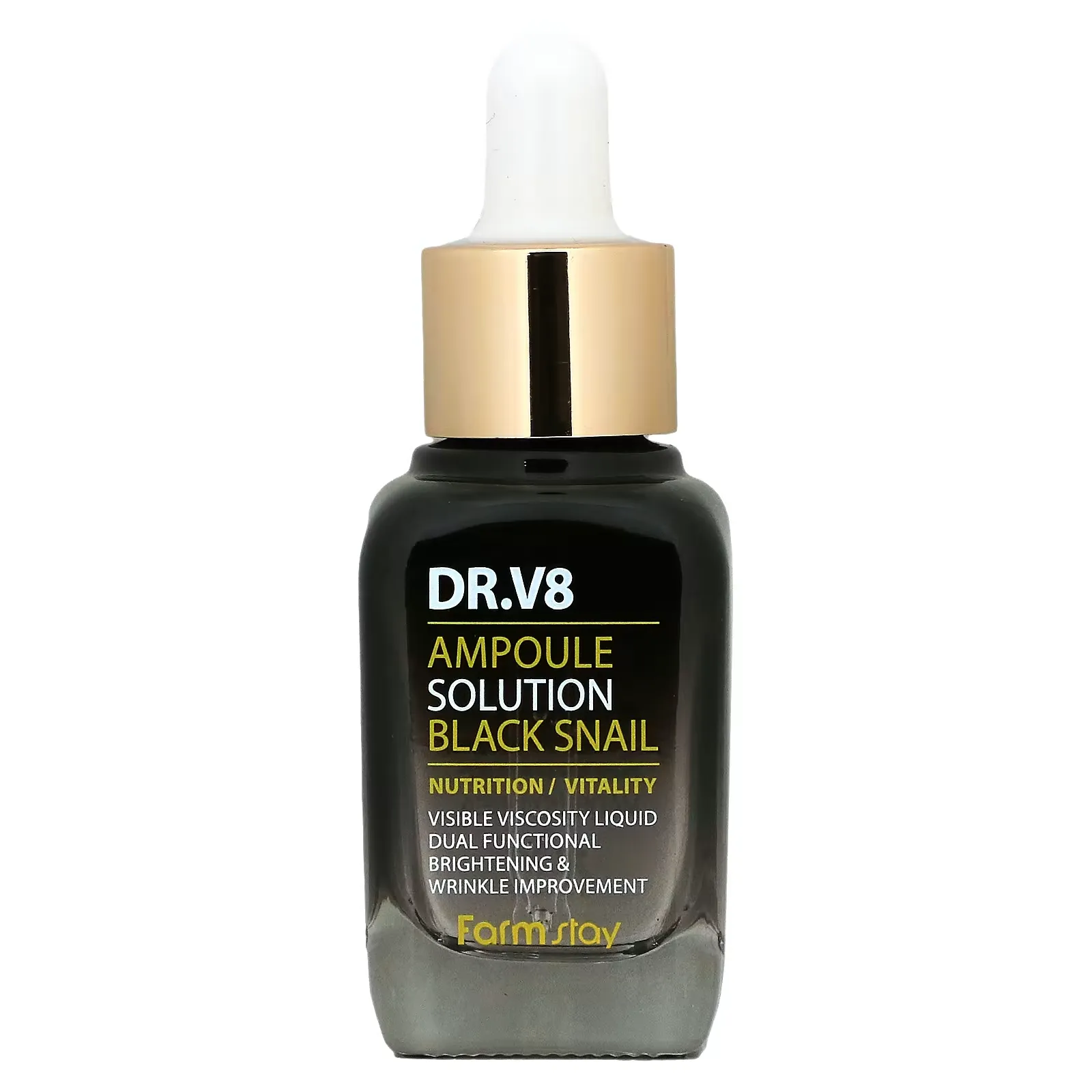 Dr. V8 Ampoule Solution Black Snail, 1.01 fl oz (30 ml)