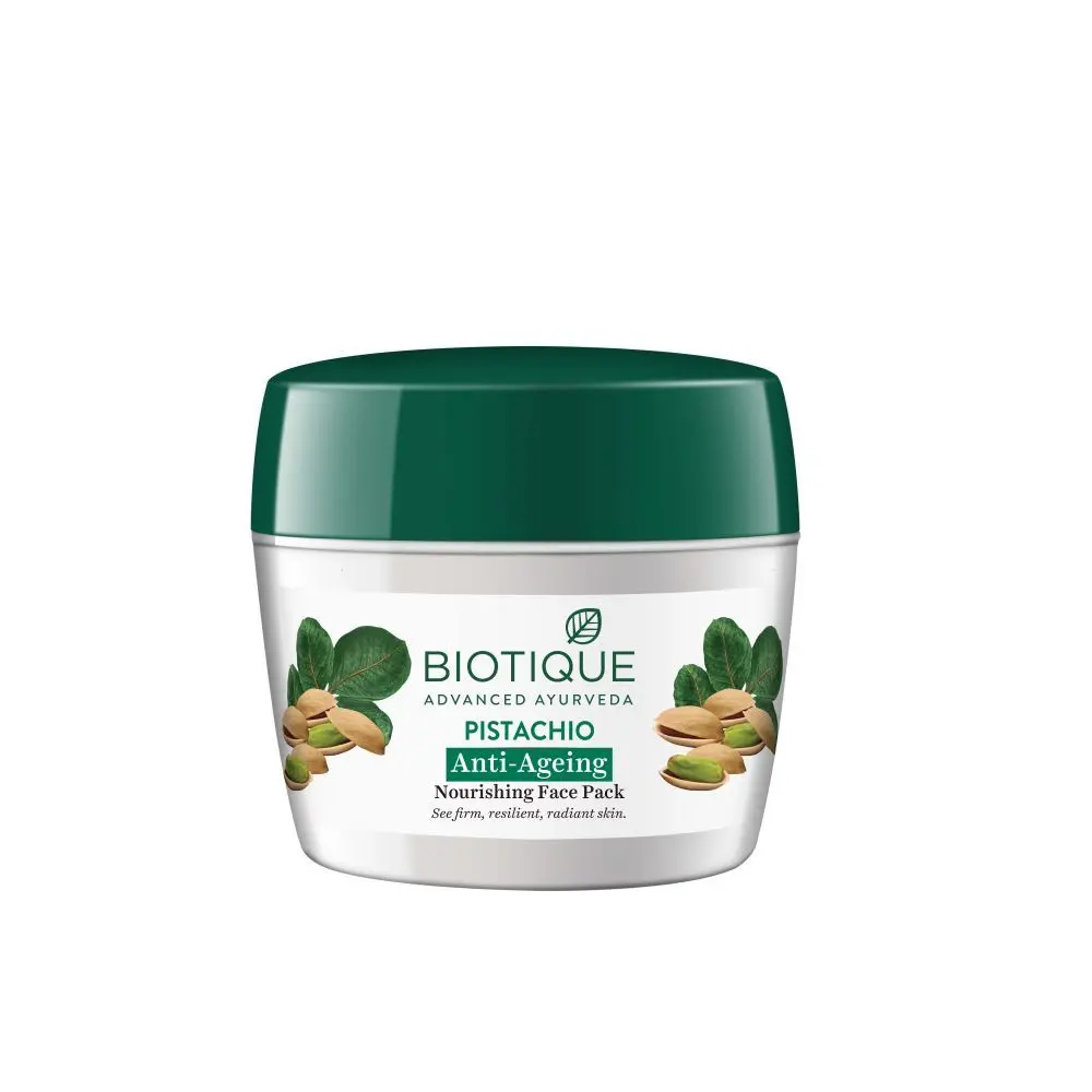 Biotique Pistachio Anti-Ageing Nourishing Face Pack 175gm Eco Jar