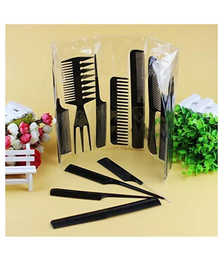 NFI Essentials Professional Hair Cutting And Styling Comb Kit Set Of 10