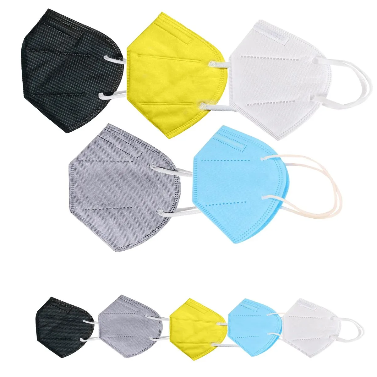 OOMPH Pack of 10 Kn95/N95 Anti-Pollution Reusable 5-Layer Mask