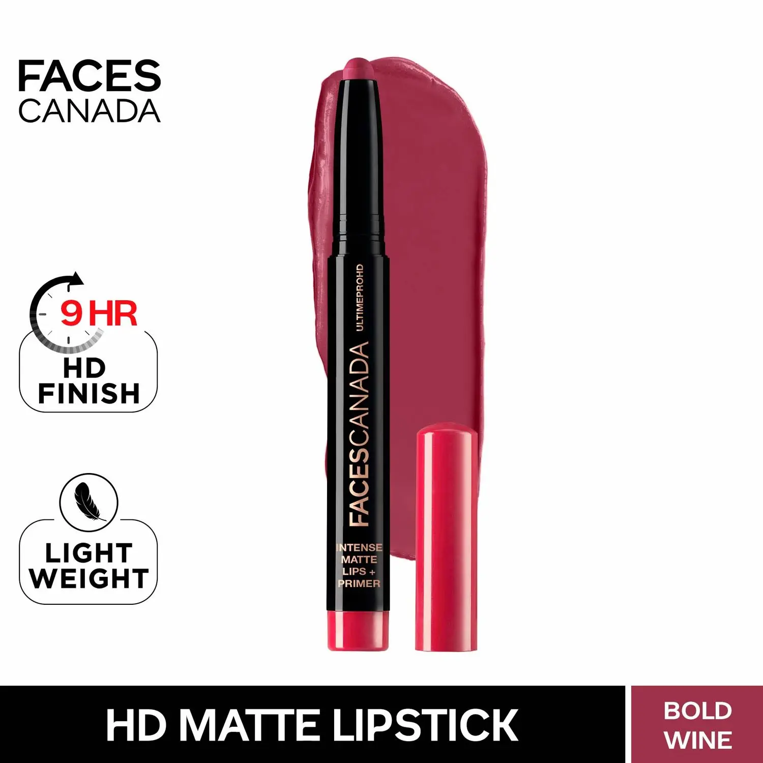 Faces Canada HD Intense Matte Lipstick | Made in Germany | Bold Wine 11  1.4g