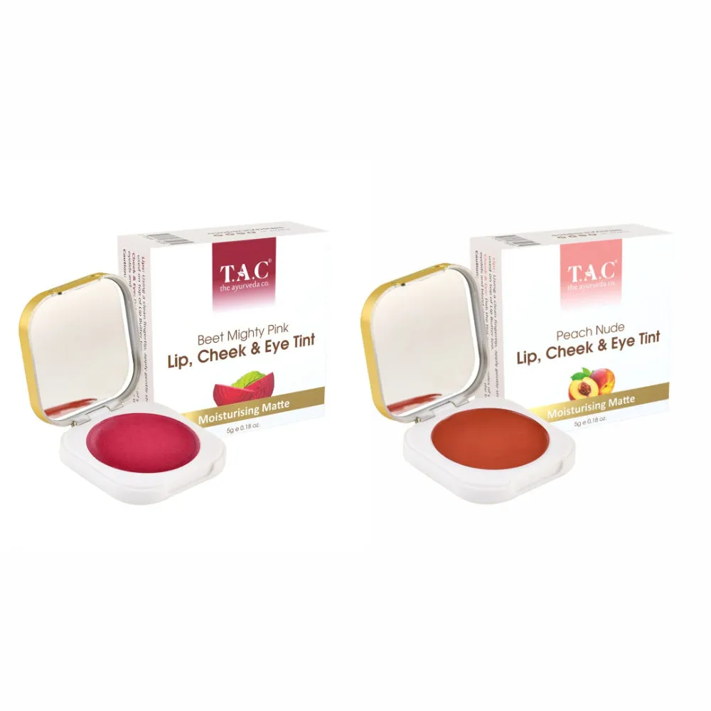 TAC - The Ayurveda Co. Beetroot & Peach Lip & Cheek Tint with Orange Oil & Shea Butter Lip Stain