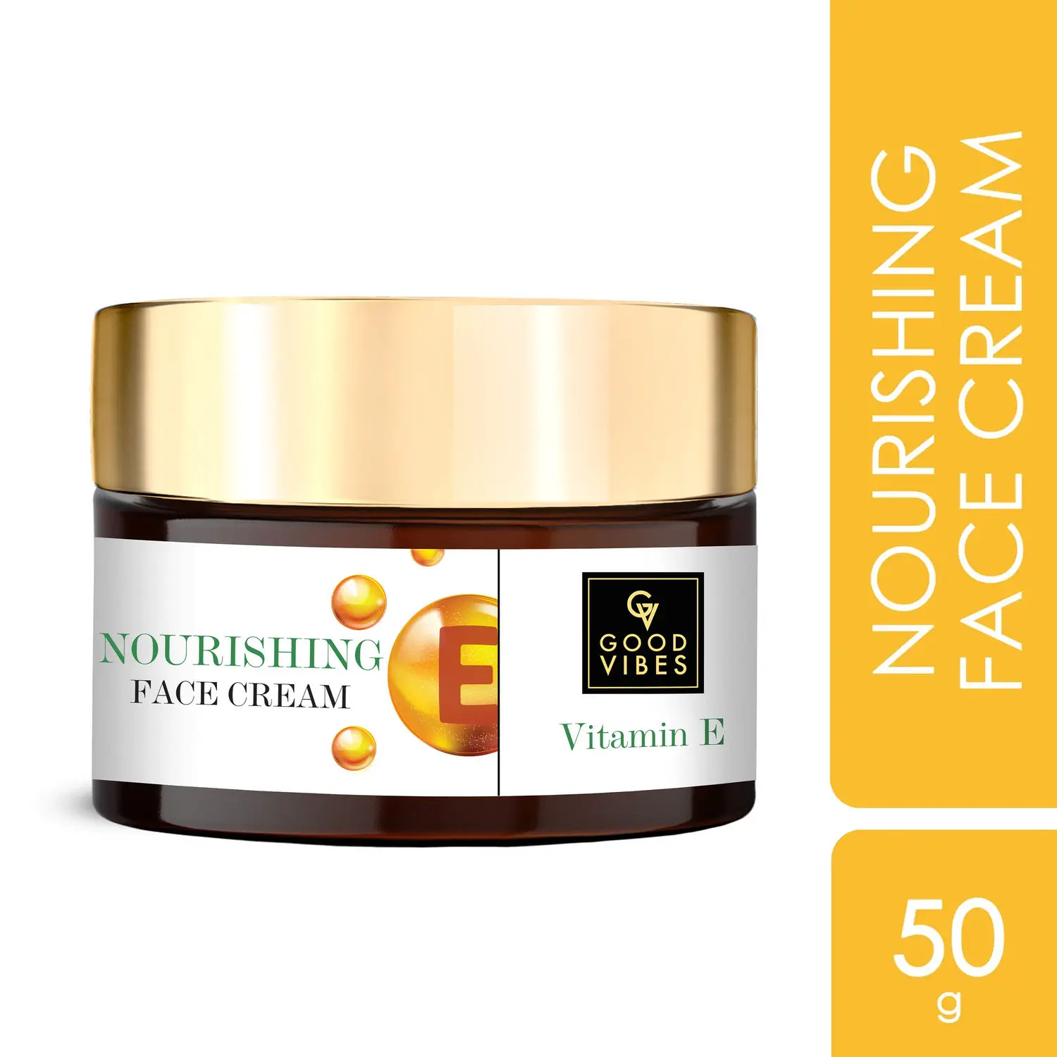 Good Vibes Vitamin E Nourishing Face Cream | Antioxidant, Hydrating, Repairs Skin| No Parabens, No Sulphates, No Mineral Oil, No Animal Testing (50 gm)