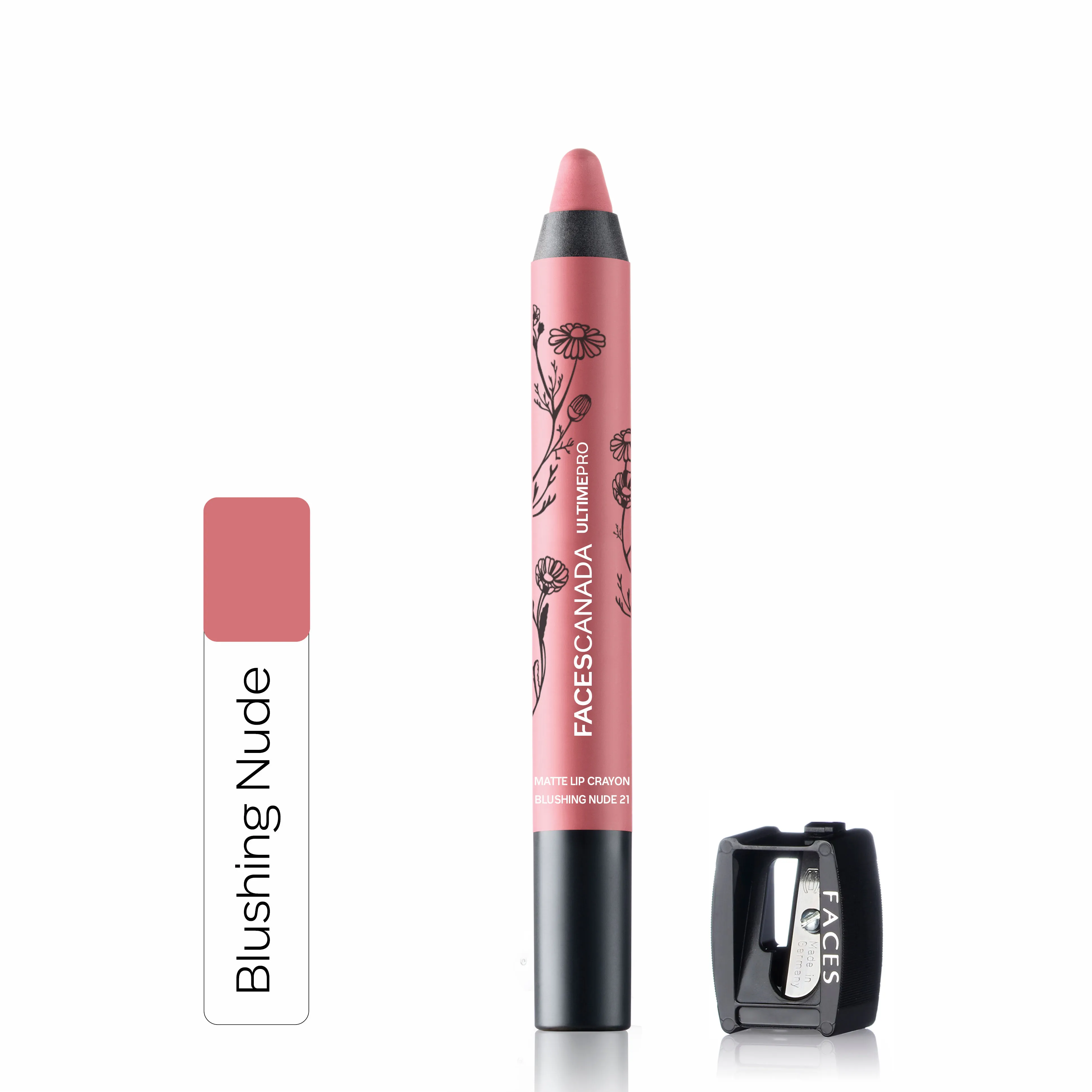 Faces Canada Ultime Pro Matte Lip Crayon With Free Sharpener - Blushing Nude 21