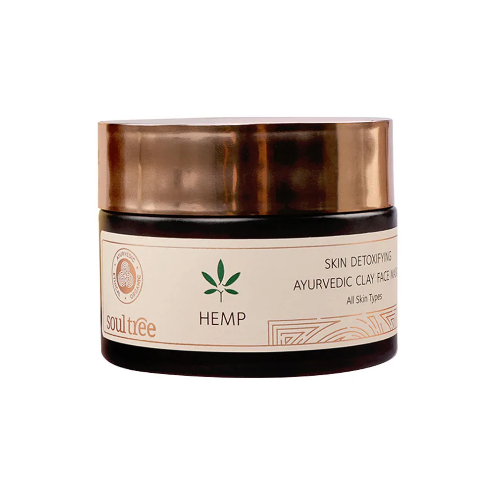 SoulTree Hemp Skin Detoxifying Ayurvedic Clay Face Mask