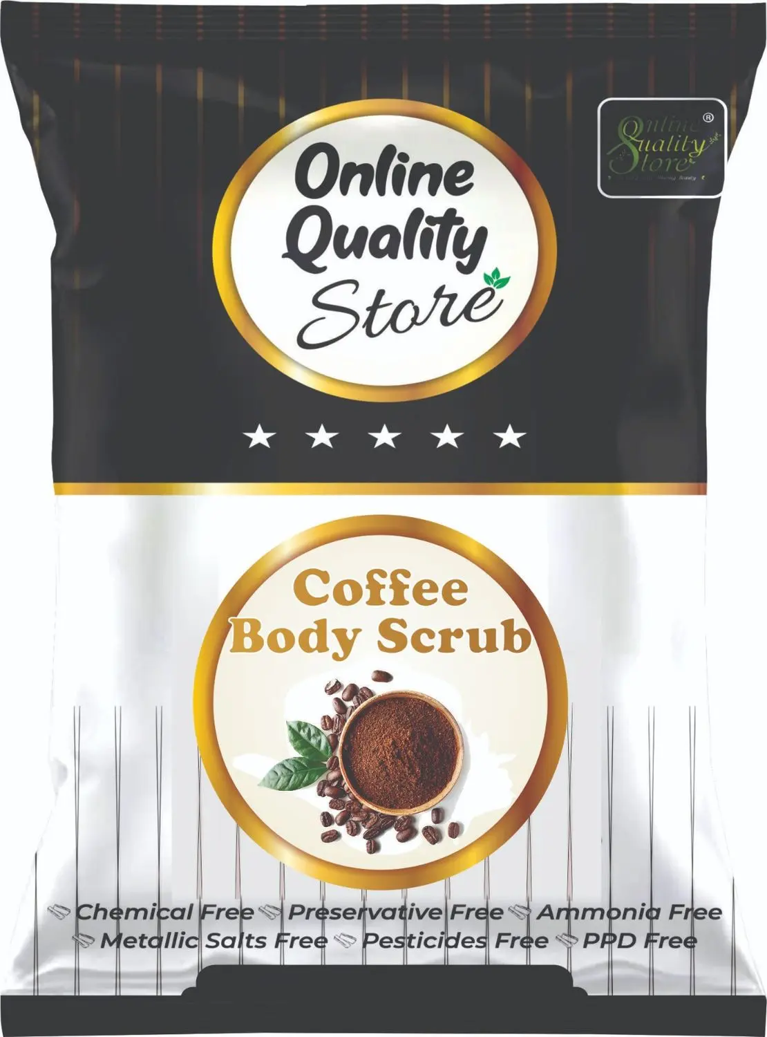 Online Quality Store Arabica A+++ Raw Coffee Powder Body Scrub, 100 g |Tan Removal |Coffee Powder for Skin & Hair| Paraben & SLS Free (100g , Pack of 1){Coffee_100g}