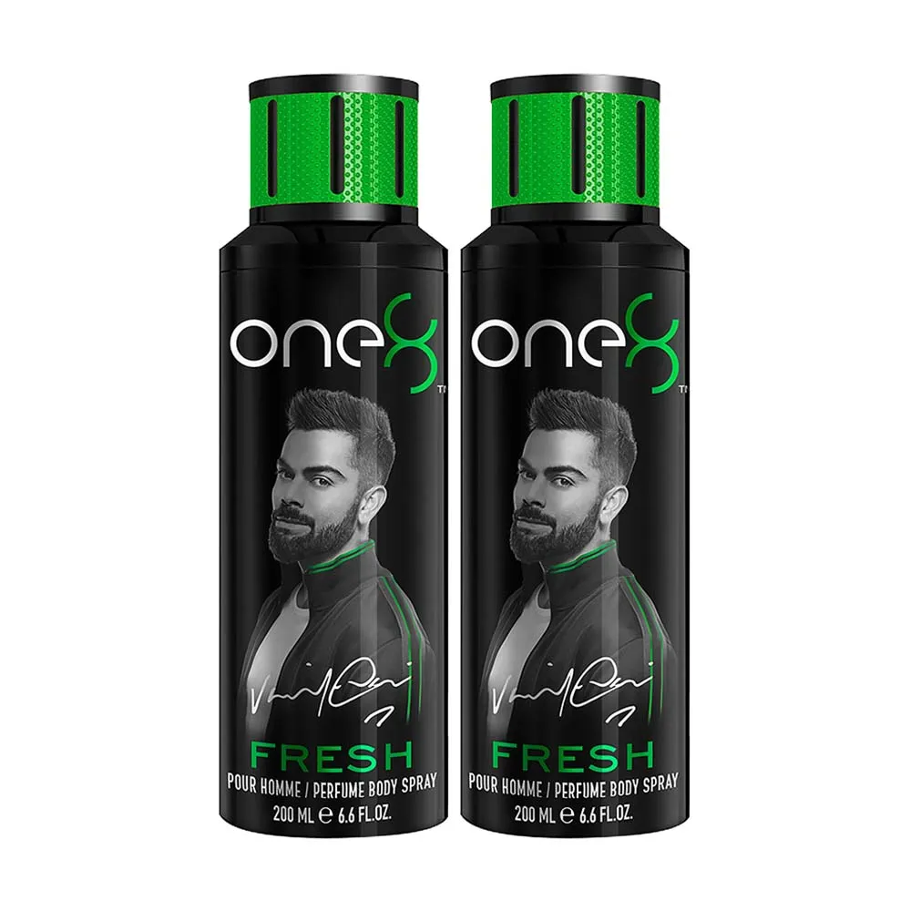 One8 by Virat Kohli Deo Fresh Deodorant Spray - For Men (Pack of 2)