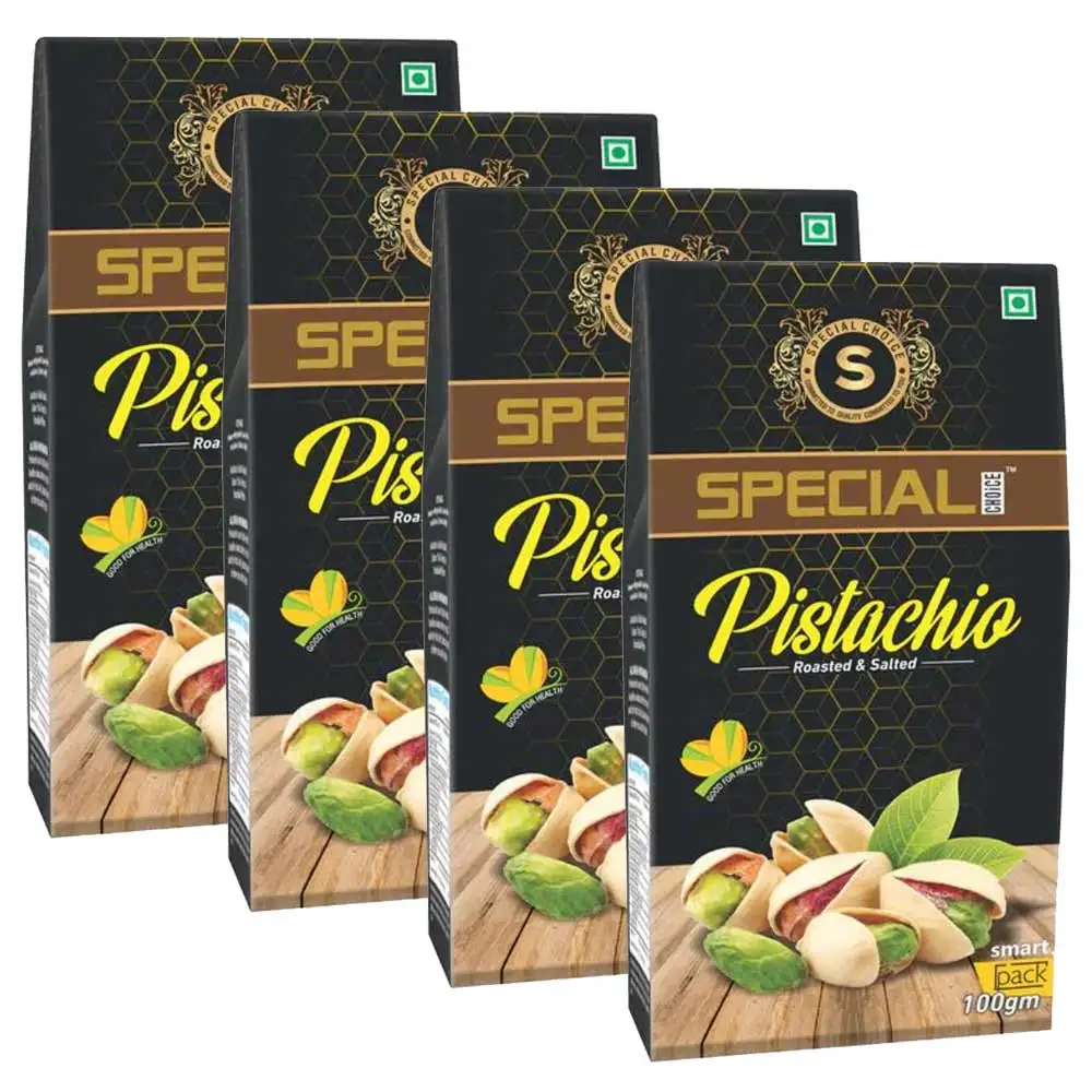 Special Choice Pistachio,  Roasted & Salted (Pack of 4)  100 g