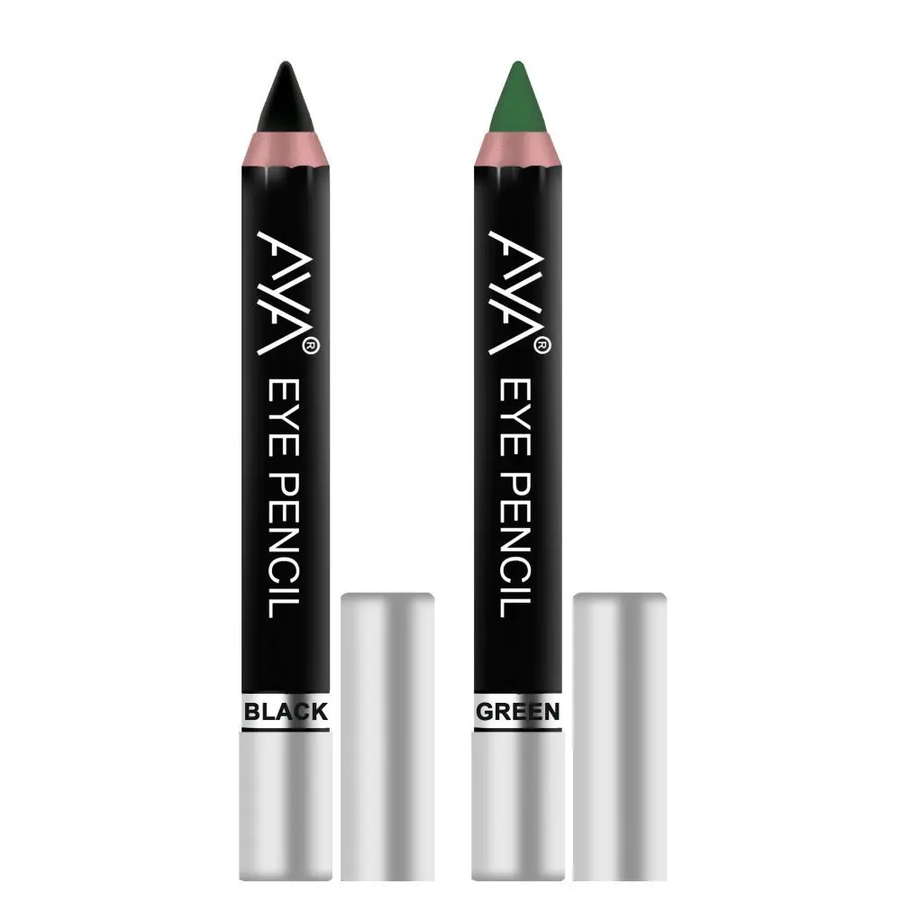 AYA Eye Kajal Pencil (Set of 2) - Black and Green