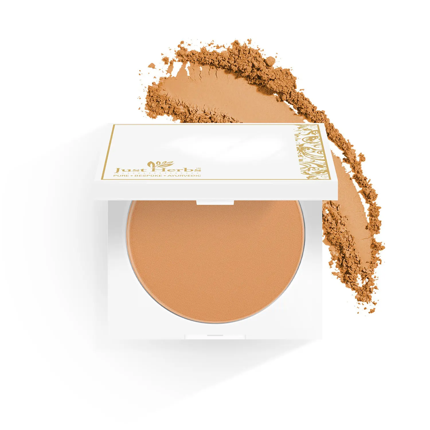 Just Herbs Compact Powder Mattifying & Hydrating With SPF 15 + For All Skin Types Talc & Fragrance Free - 03 Natural