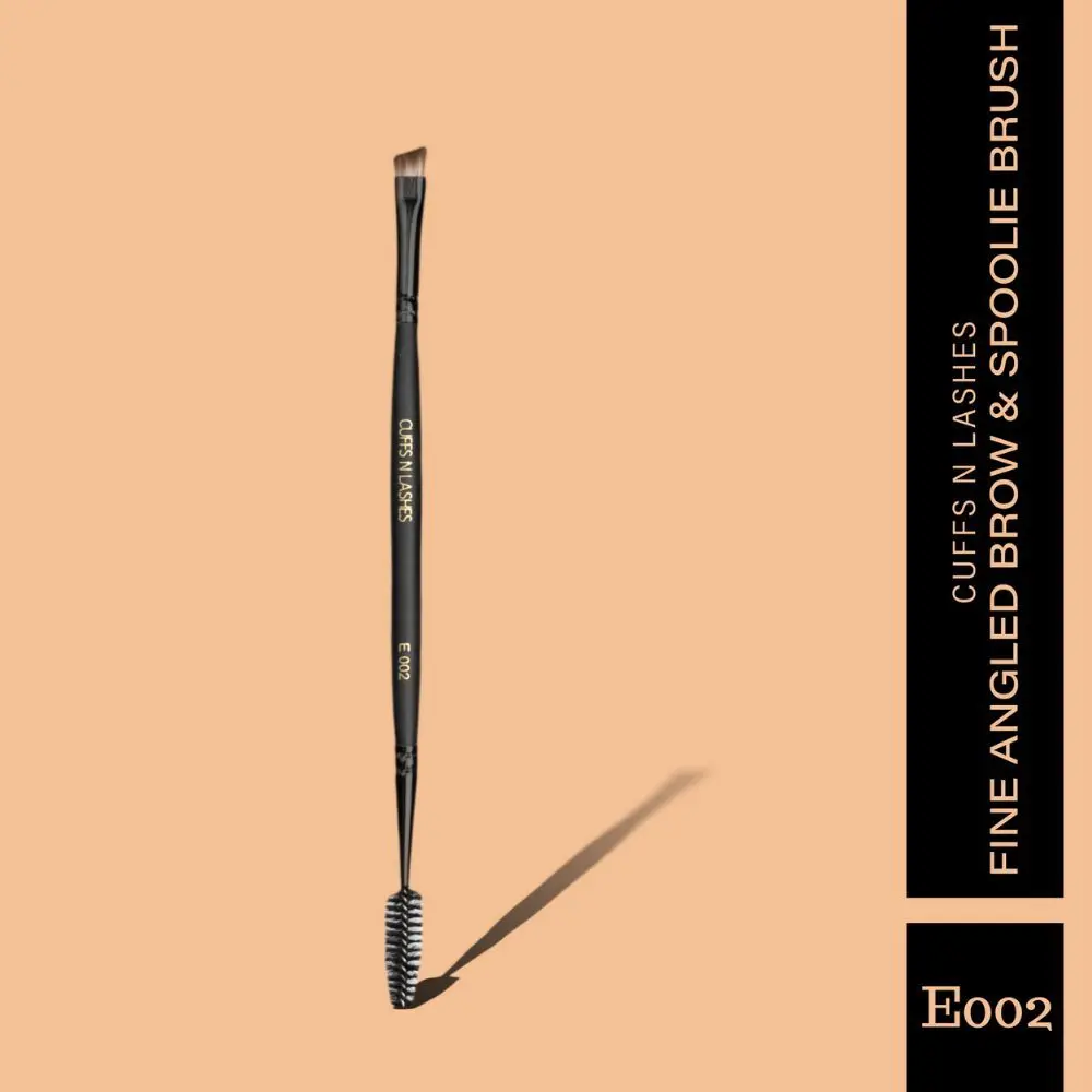 E002 Fine Angled Brow Brush & Spoolie