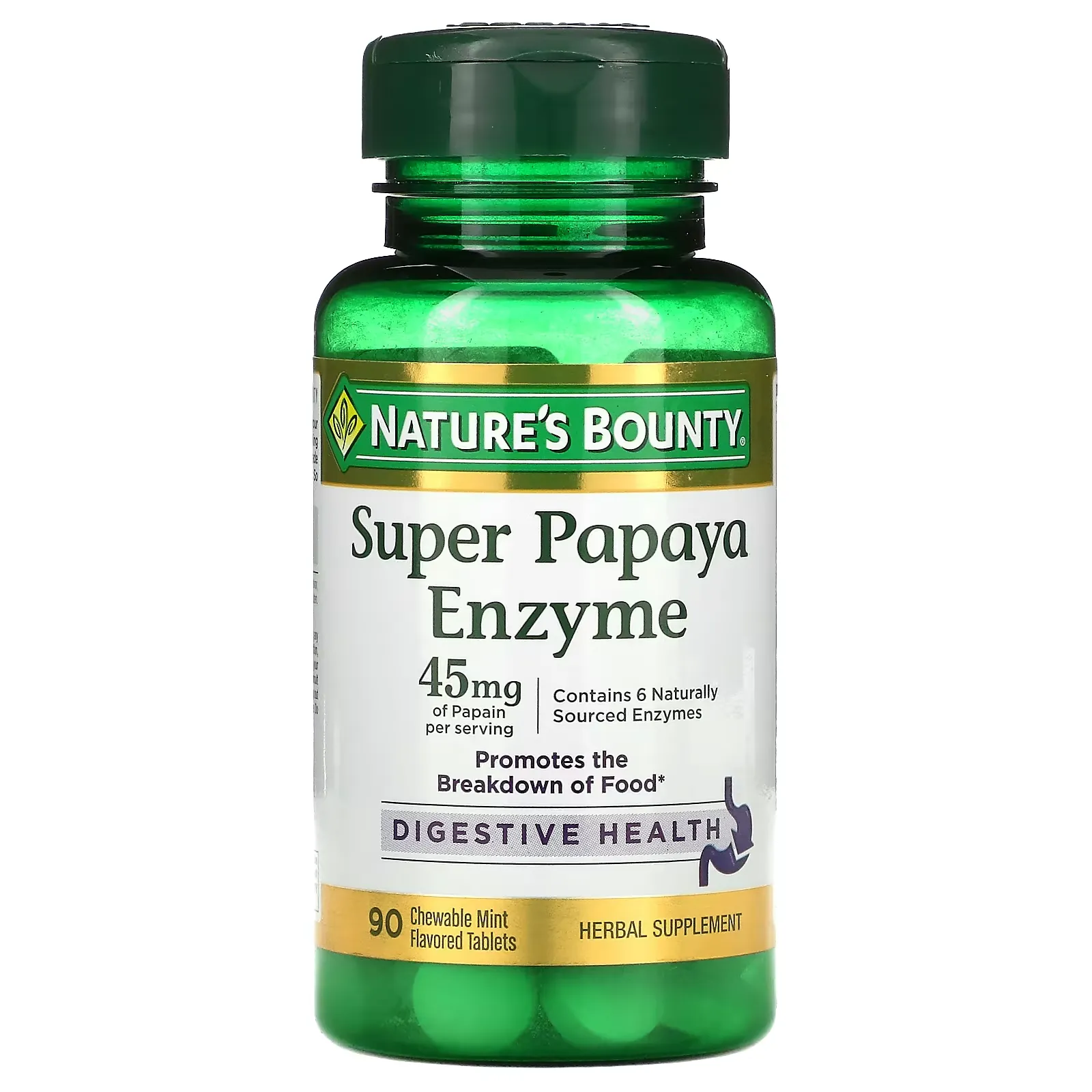 Super Papaya Enzyme, Mint, 15 mg, 90 Chewable Tablets