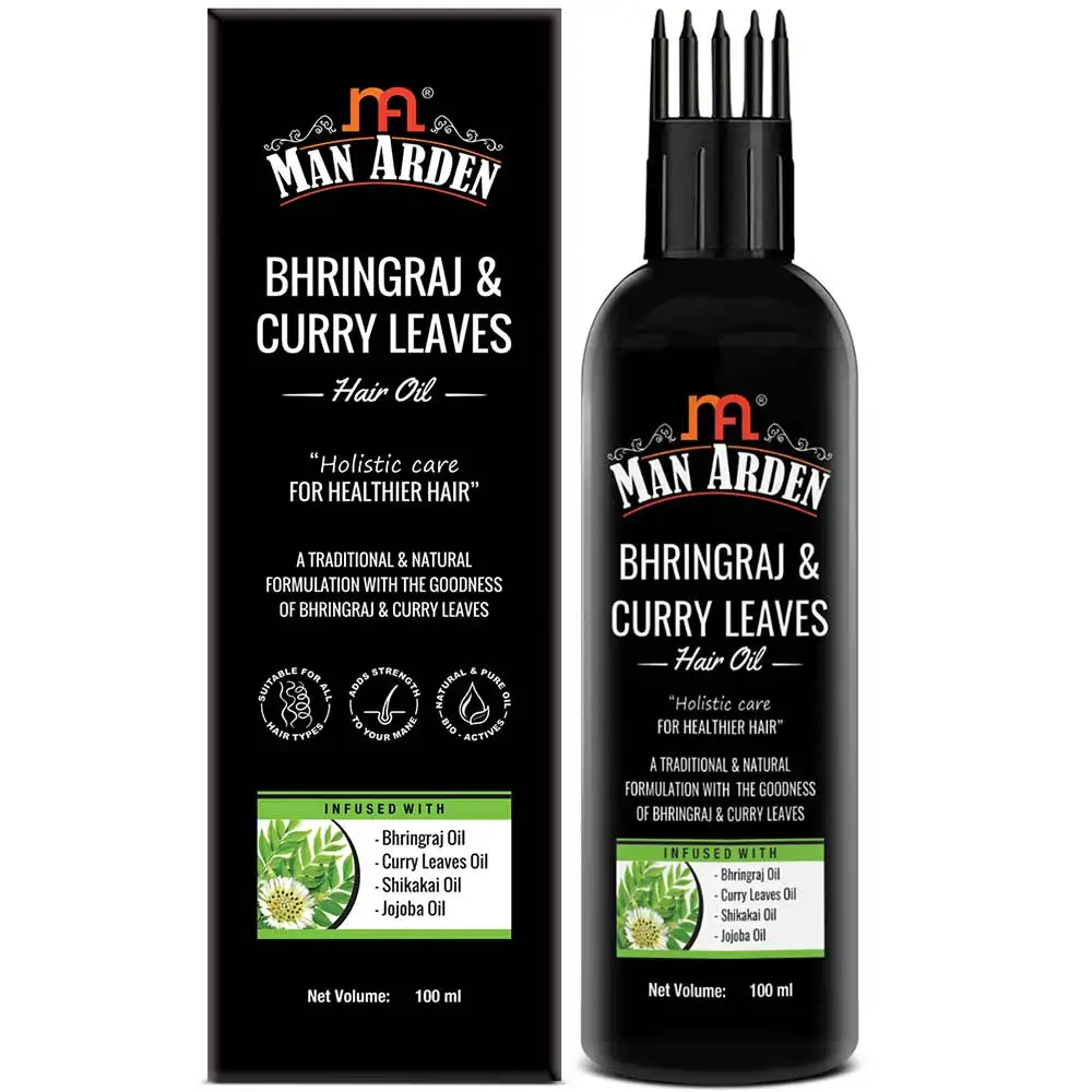 Man Arden Bhringraj & Curry Leaves Hair Oil,  100 ml  Healthier Hair