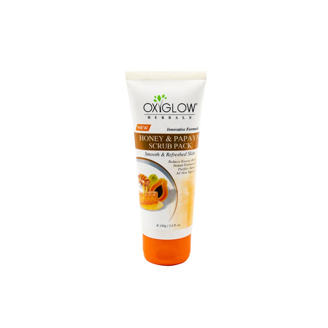 Oxyglow Herbals Honey And Papaya Enzymes Scrub Pack