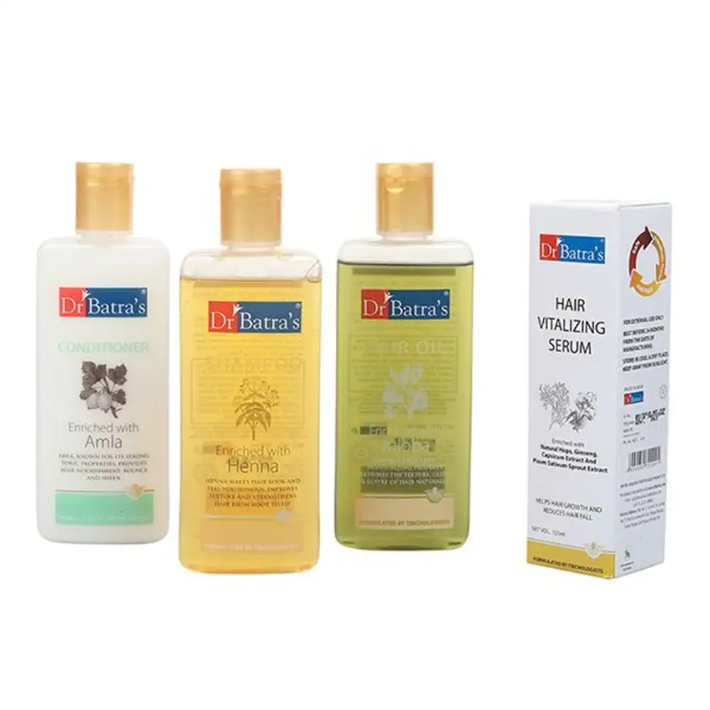 Dr Batra's Hair Care Kit,  4 Piece(s)/Pack  Stronger, Shinier & Healthier Hair