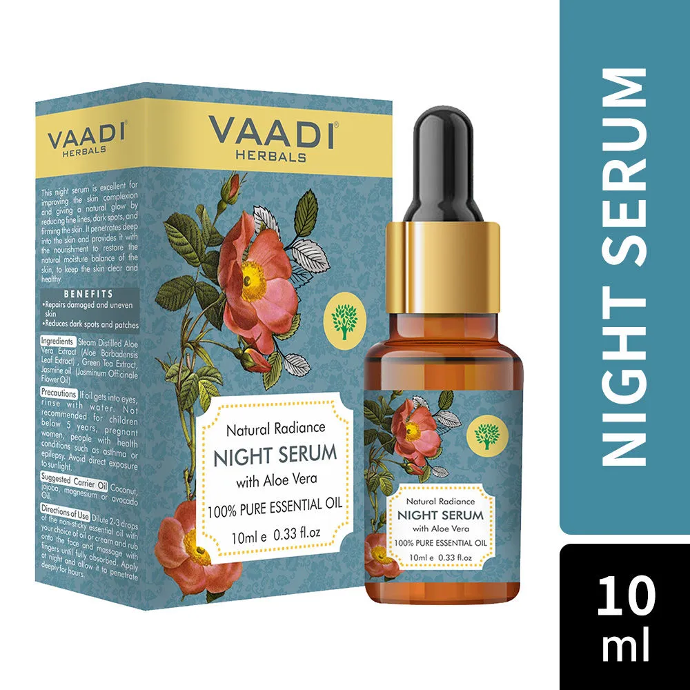 Vaadi Herbals Natural Radiance Night Serum With Aloe Vera 100% Pure Essential Oil