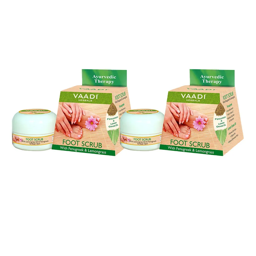 Vaadi Herbals Foot Scrub With Fenugreek & Lemongrass Oil - Pack of 2